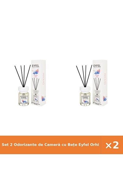 Eyfel Set 2 Odorizante de Cameră cu Bețe Orhidee 120 ml - Parfum Îndelungat