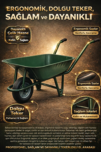 OLİWAM YENİ ÜRÜN Feza EL ARABASI SteelForce Dolgu Teker – Profesyonel DIY Dut...