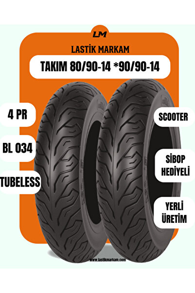 Billas HONDA DİO-RKS TAKIM ÖN ARKA LASTİK 80/90-14 - 90/90-14 LASTİK-HEDİYELİ