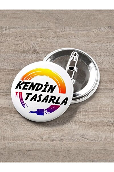 hediye Kişiye Özel Tasarlanabilir ,44mm İğneli Rozet 5 adet