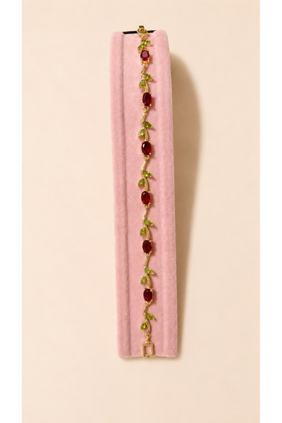 Gizemindünyası 316L Steel Ivy Tulip Bracelet with Stones