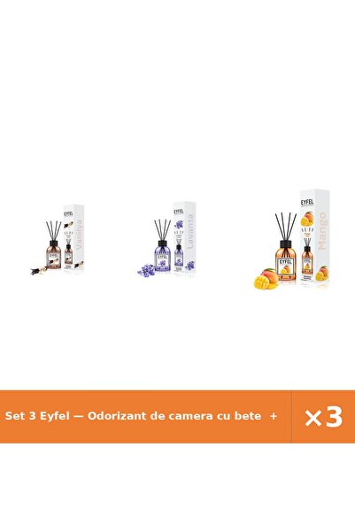 Eyfel Set 3 — Odorizant de camera cu bete + Odorizant de camera cu bete + Odo...