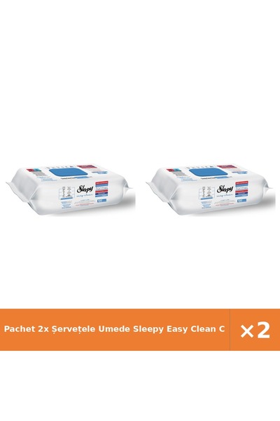 Sleepy Pachet 2x Șervețele Umede Easy Clean Clean Bleach Ad
