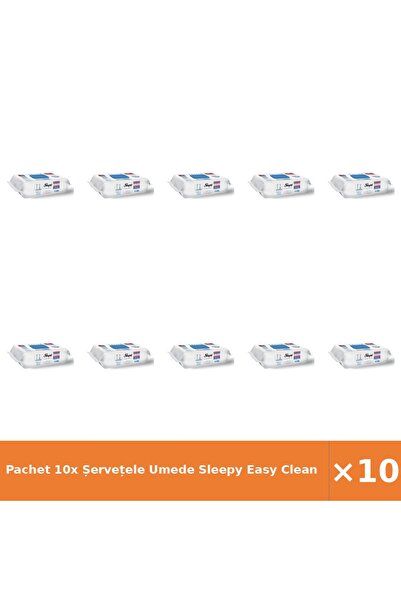 Sleepy Pachet 10x Șervețele Umede Easy Clean Clean Bleach Ad