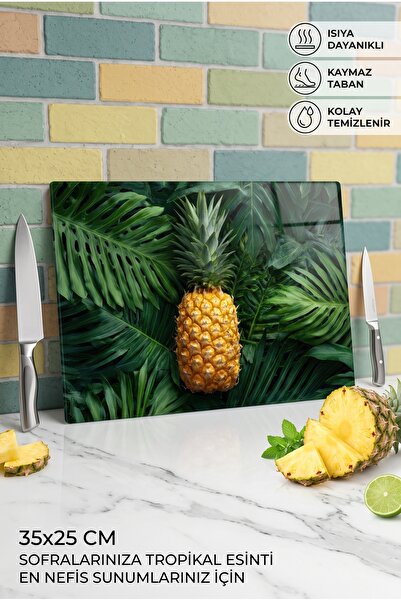 wudie Elegant Design Tile Motif Glass Bread and Vegetable Cutting Board Hygie...