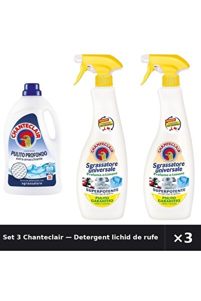 Chanteclair Set 3 — Detergent lichid de rufe cur + Degresant universal Lamaie C