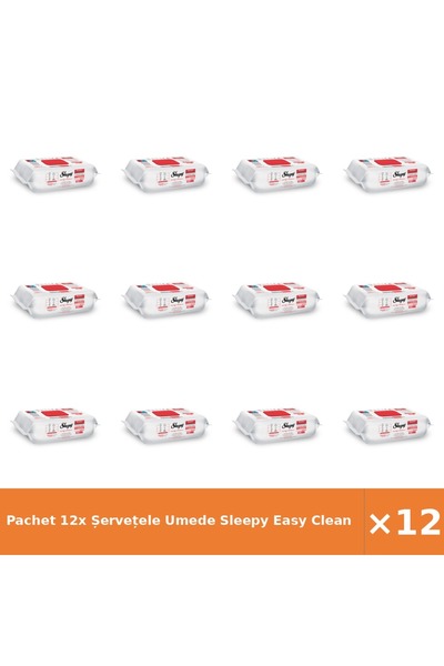Sleepy Pachet 12x Șervețele Umede Easy Clean Cherry Blossom