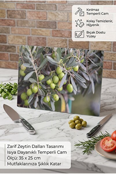 wudie Black Marble Patterned Large Glass Cutting Board Luxurious Design Heat ...
