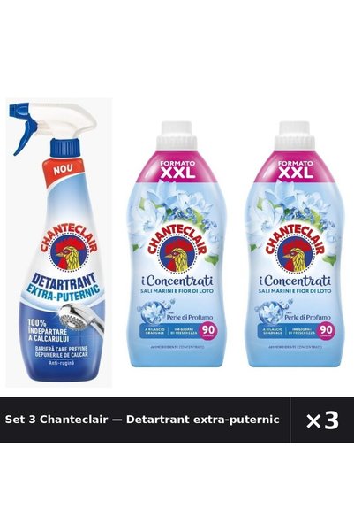 Chanteclair Set 3 — Detartrant extra-puternic Ch + Balsam de rufe Saruri Marine
