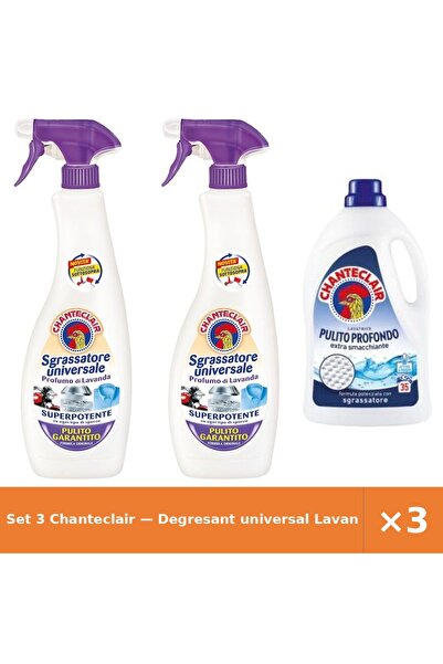 Chanteclair Set 3 — Degresant universal Lavanda + Detergent lichid de rufe cur