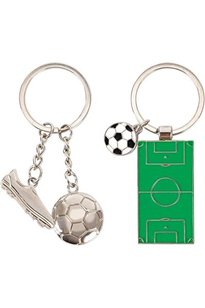 ASKIND 2 Pcs Mini Cute Soccer Keychain and Football Field Key Chain for Men W...