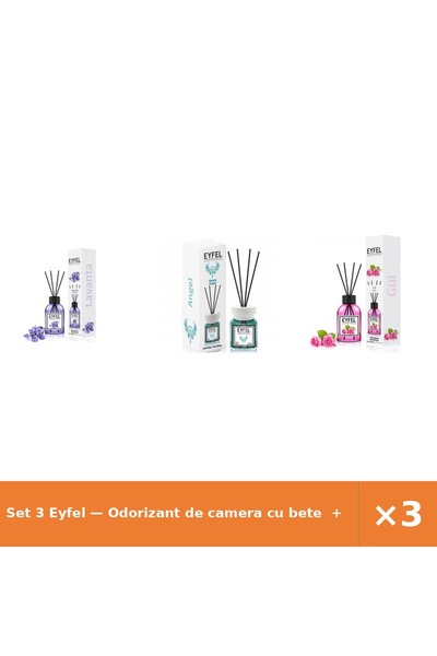 Eyfel Set 3 — Odorizant de camera cu bete + Odorizant de camera cu bete + Odo...