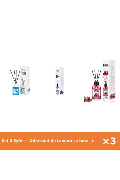 Eyfel Set 3 — Odorizant de camera cu bete + Odorizant de camera cu bete + Odo...