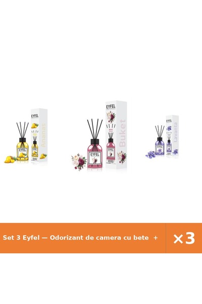 Eyfel Set 3 — Odorizant de camera cu bete + Odorizant de camera cu bete + Odo...