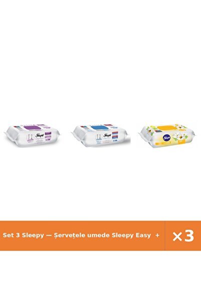 Sleepy Set 3 — Șervețele umede Easy + Șervețele umede Easy + Șervețele umede ...