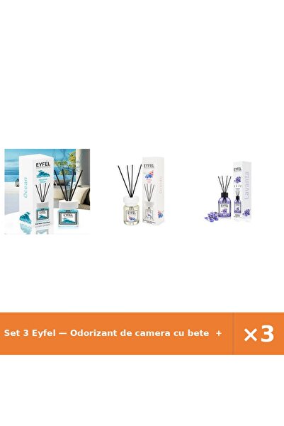 Eyfel Set 3 — Odorizant de camera cu bete + Odorizant de camera cu bete + Odo...