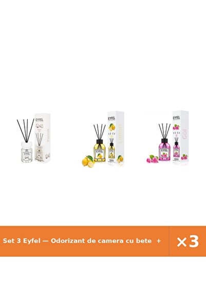 Eyfel Set 3 — Odorizant de camera cu bete + Odorizant de camera cu bete + Odo...