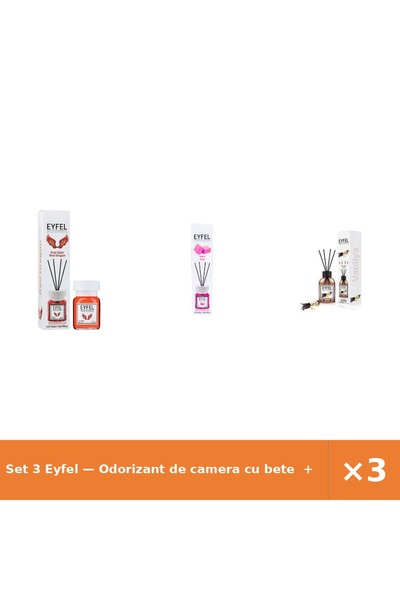 Eyfel Set 3 — Odorizant de camera cu bete + Odorizant de camera cu bete + Odo...