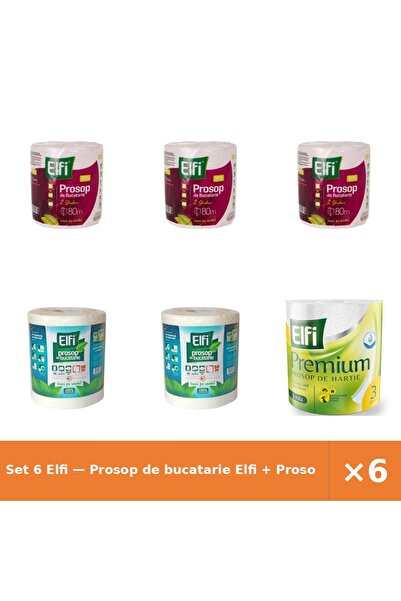 Elfi Set 6 — Prosop de bucatarie + Prosop de bucatarie + Prosop de bucatarie Pre