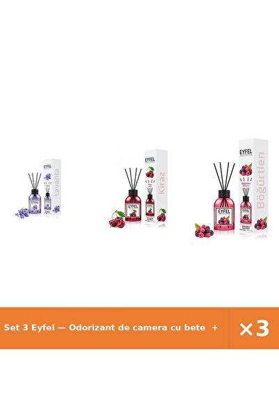 Eyfel Set 3 — Odorizant de camera cu bete + Odorizant de camera cu bete + Odo...