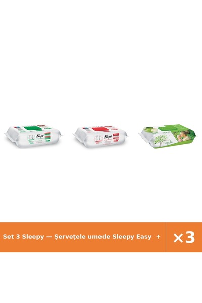 Sleepy Set 3 — Șervețele umede Easy + Șervețele umede Easy + Șervețele umede ...