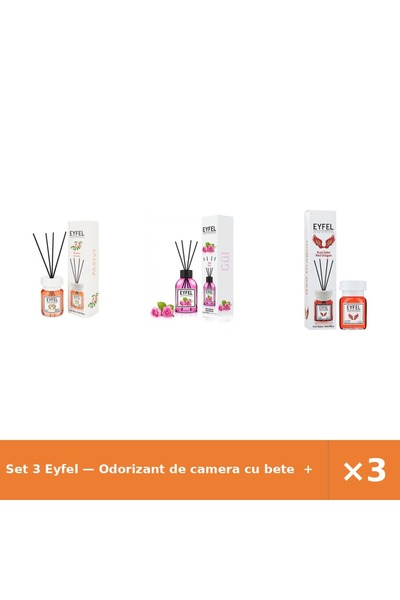 Eyfel Set 3 — Odorizant de camera cu bete + Odorizant de camera cu bete + Odo...
