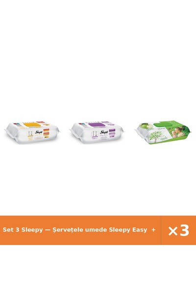 Sleepy Set 3 — Șervețele umede Easy + Șervețele umede Easy + Șervețele umede ...