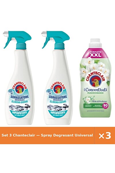 Chanteclair Set 3 — Spray Degresant Universal An + Balsam de rufe Mosc Alb Chan