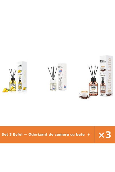 Eyfel Set 3 — Odorizant de camera cu bete + Odorizant de camera cu bete + Odo...