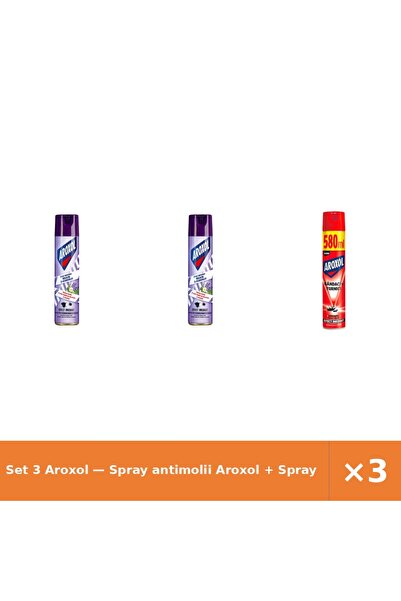 Aroxol Set 3 — Spray antimolii + Spray impotriva gandacilor s