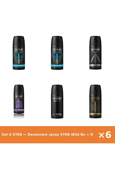 str8 Set 6 — Deodorant spray Wild Be + Deodorant spray Rise + Deodorant spray...
