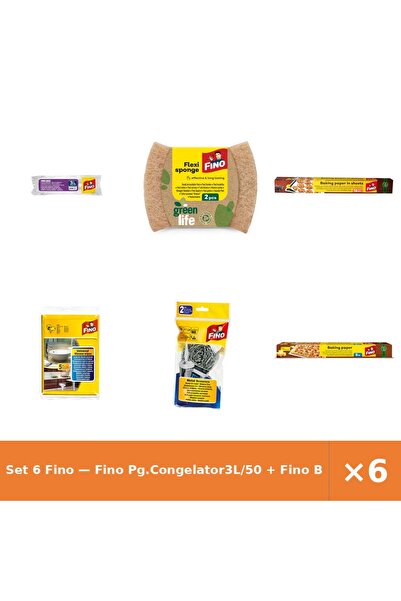 Fino Set 6 — Pg.Congelator3L/50 + Bureti Green Life Profi + Hartie pentru copt