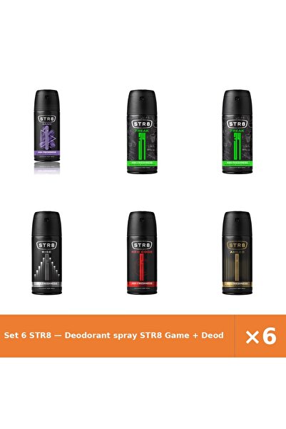 str8 Set 6 — Deodorant spray Game + Deodorant spray Fr34k + Deodorant spray Rise