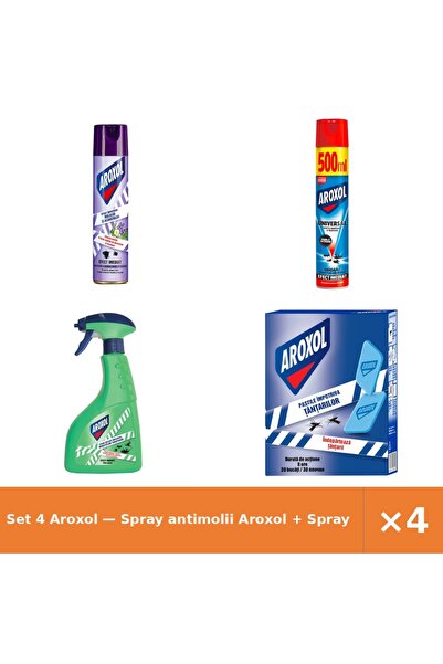 Aroxol Set 4 — Spray antimite + Spray insecticid universal A + Lichid instant...