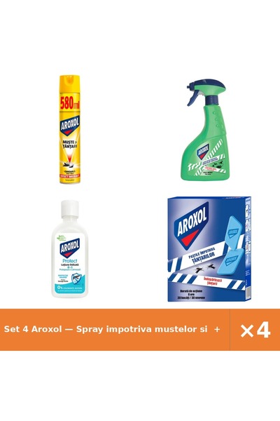 Aroxol Set 4 — Spray impotriva mustelor si + Lichid instant impotr + Lotiune ...