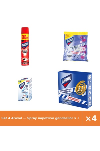 Aroxol Set 4 — Spray impotriva gandacilor s + Pastile antimolii si antiaca + ...