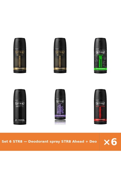 str8 Set 6 — Deodorant spray Ahead + Deodorant spray Fr34k + Deodorant spray ...