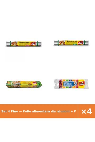 Fino Set 4 — Folie alimentara din alumini + Folie alimentara din alumini + Fo...