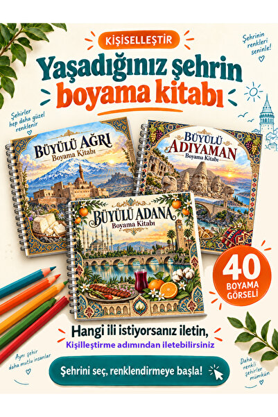 metafortoys Yaşadığınız Şehrin Boyama Kitabı – 21x20 cm I 40 Görsel