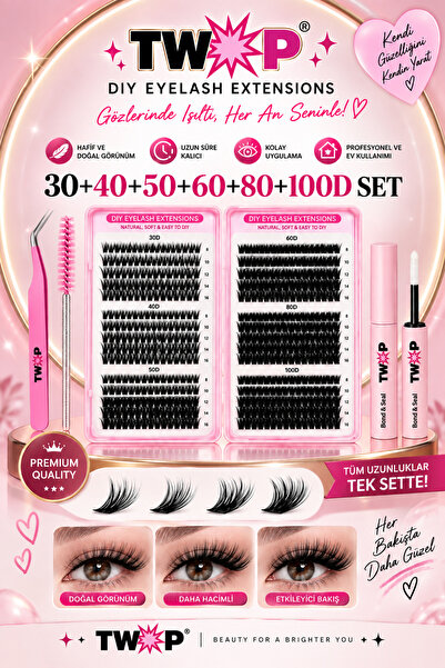 DIY Kirpik - Takma Kirpik 600 Adet Kirpik Seti Kitap Model 30-40-50-60-80-100 D Farklı Boylar