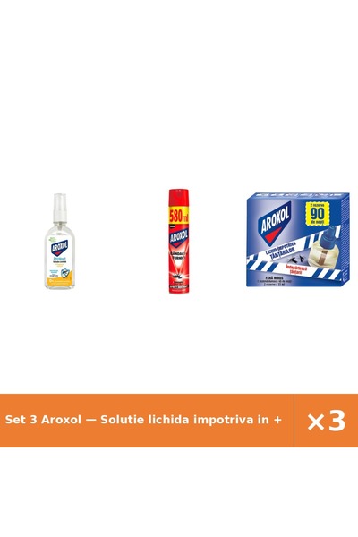 Aroxol Set 3 — Solutie lichida impotriva in + Spray impotriva gandacilor s + ...
