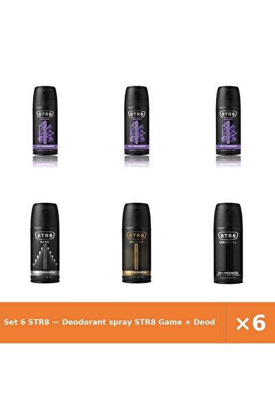 str8 Set 6 — Deodorant spray Game + Deodorant spray Rise + Deodorant spray Ahead