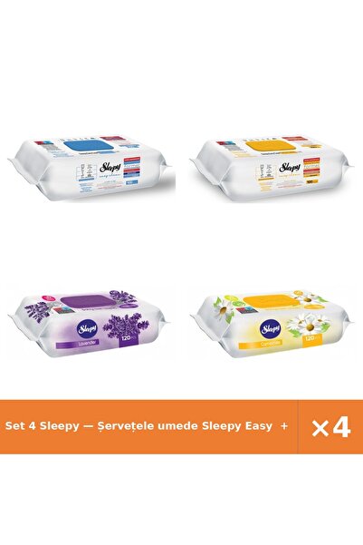 Sleepy Set 4 — Șervețele umede Easy + Șervețele umede Easy + Șervețele umede ...