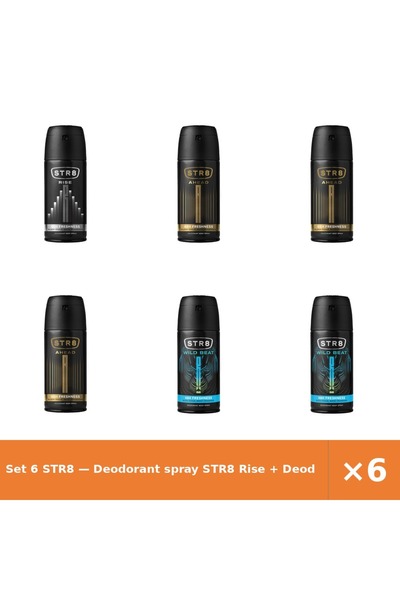 str8 Set 6 — Deodorant spray Rise + Deodorant spray Ahead + Deodorant spray W...