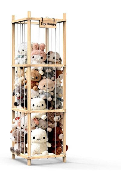 GENERAL Stuffed Animal Organizer with Elastic Band, Zoo Plush Toy Storage Hol...