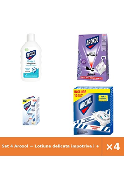 Aroxol Set 4 — Lotiune delicata impotriva i + Saculeti antimolii La + Rezerva...