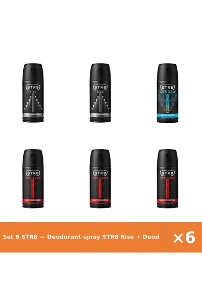 str8 Set 6 — Deodorant spray Rise + Deodorant spray Wild Be + Deodorant spray...
