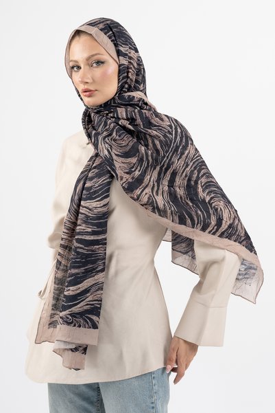 m moon scarf 'Valeur' Patterned Bamboo Kraş Shawl, High Quality & New Season Shawl