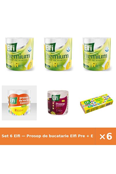 Elfi Set 6 — Prosop de bucatarie Pre + Prosop Family 2St/220Fo + Prosop de bu...