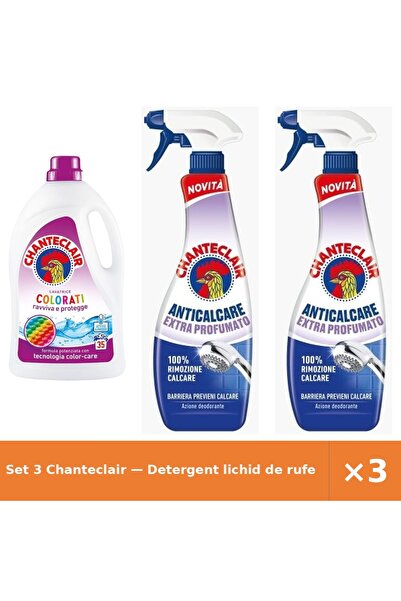 Chanteclair Set 3 — Detergent lichid de rufe Col + Degresant anticalcar extra-p